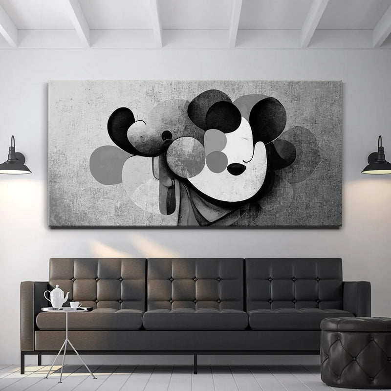 Abstract Mickey - Black & White