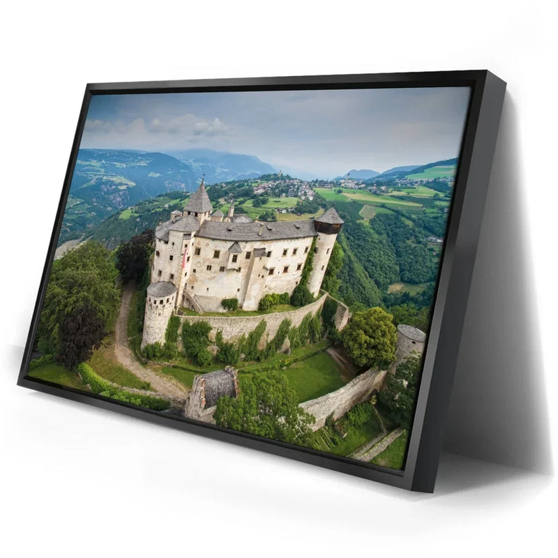 Aerial view of Proesels Castle Italian Dolomites