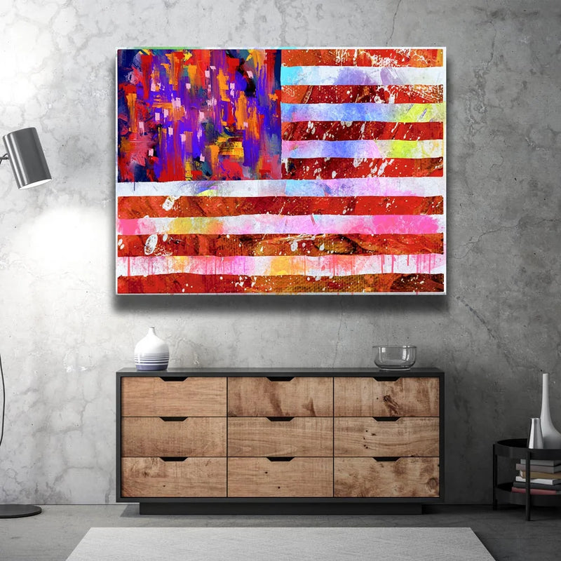American Flag - Colorful Abstract