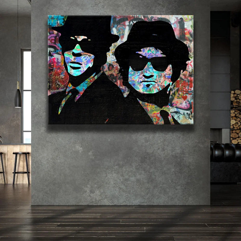 Blues Brothers Graffiti Canvas Set