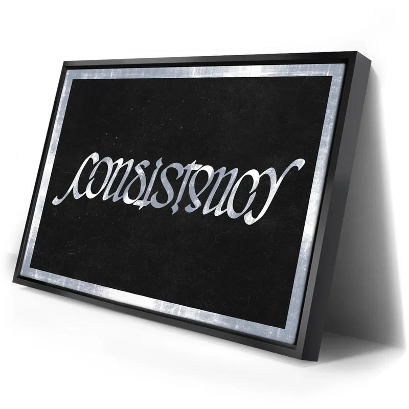 Consistency Ambigram - Grey Border