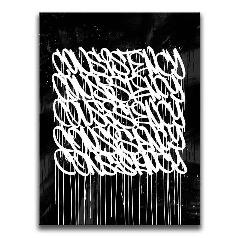 Consistency Graffiti - Black and White II