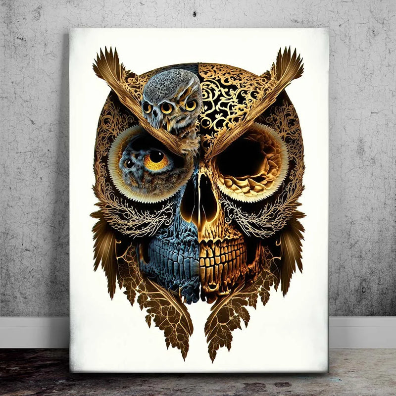 Creepy Owl Skull