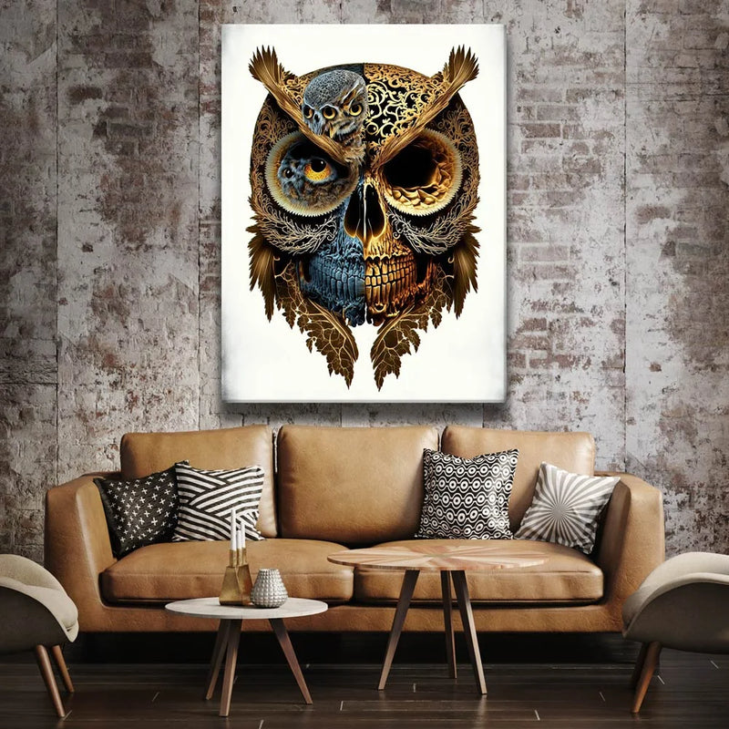 Creepy Owl Skull