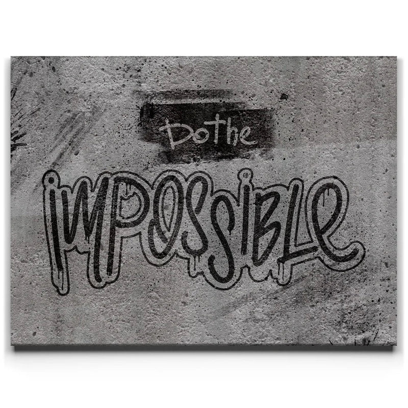 Do The Impossible - Stencil - Black and White II