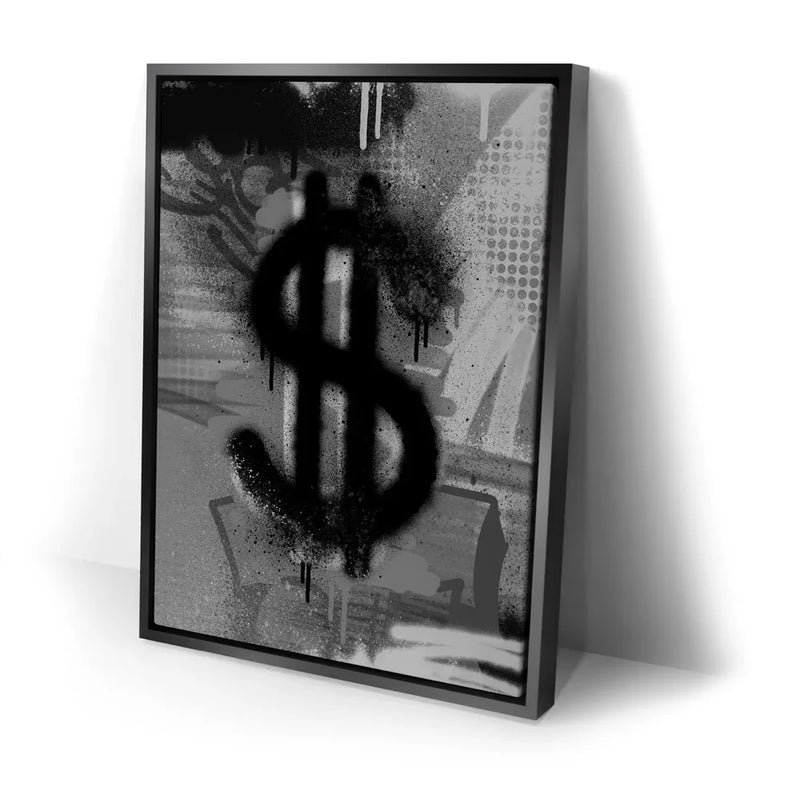 Dollar - Black and White - Graffiti