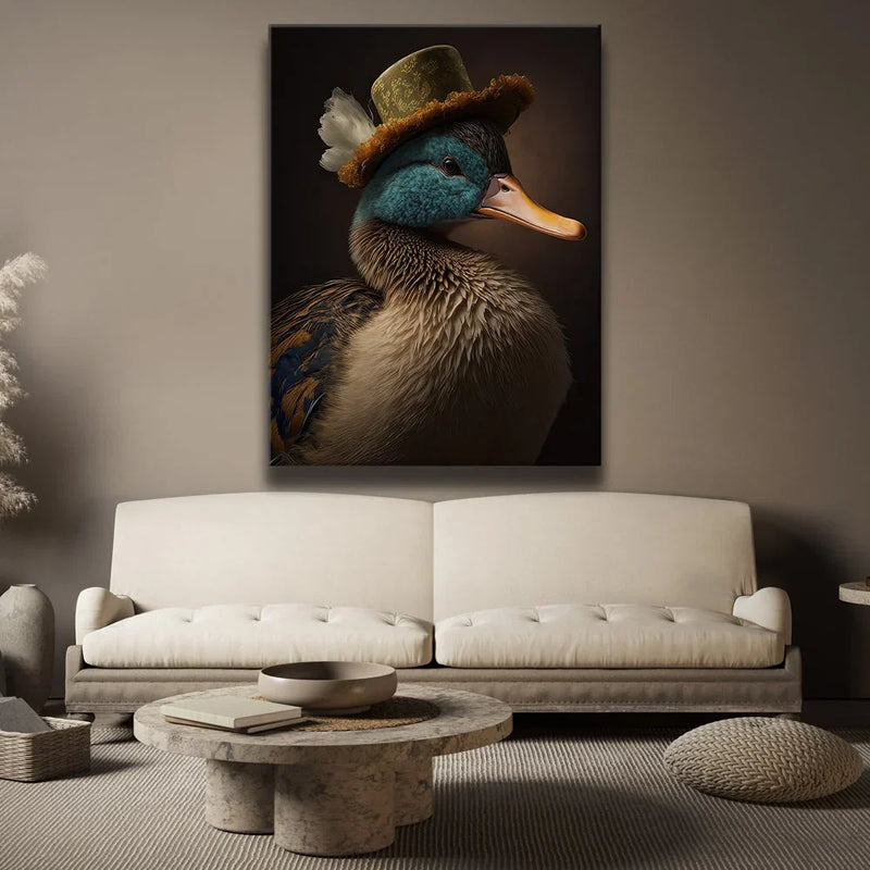 Duck with Feather Hat I