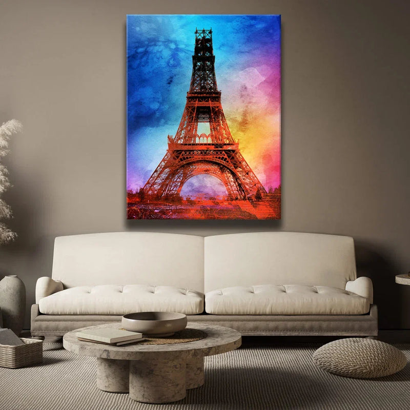 Eiffel Tower Under Construction