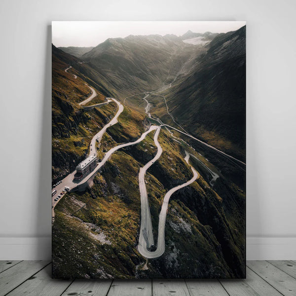 Furkapass Amazing Curved Mountain Road - Switzerland