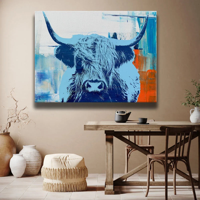 Highland Cow Blue