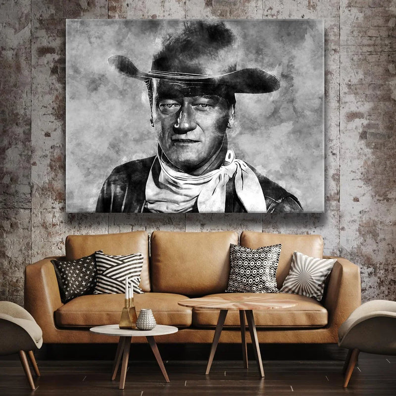 John Wayne Canvas Set - B & W