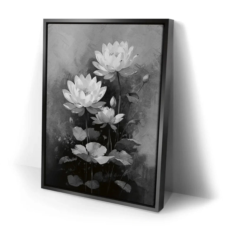 Lotus Patch II - Black and White