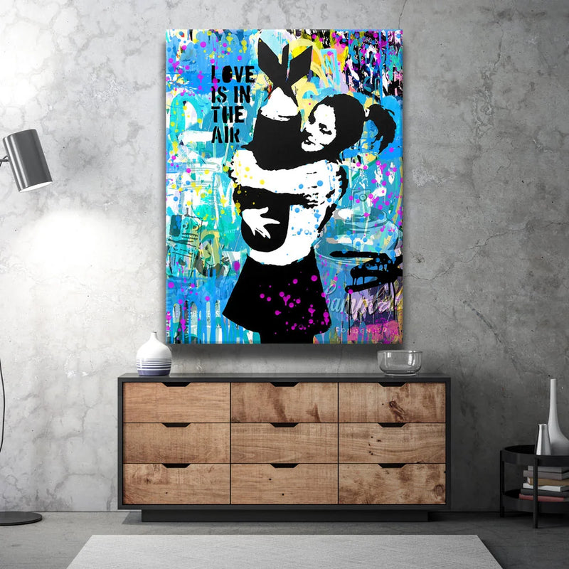 Love Is In The Air - Banksy Warhol Mashup