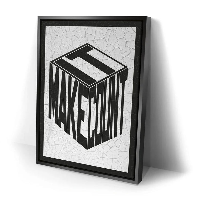 Make It Count - Cracked Paint - Black