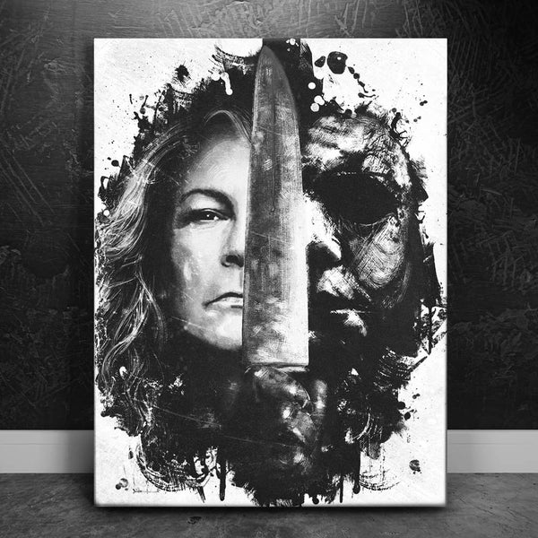 Michael Myers Canvas Set - Black & White