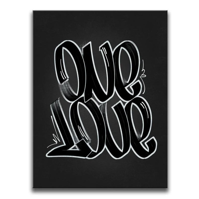 One Love - Matte Black - Calligraphy