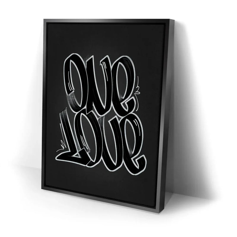 One Love - Matte Black - Calligraphy
