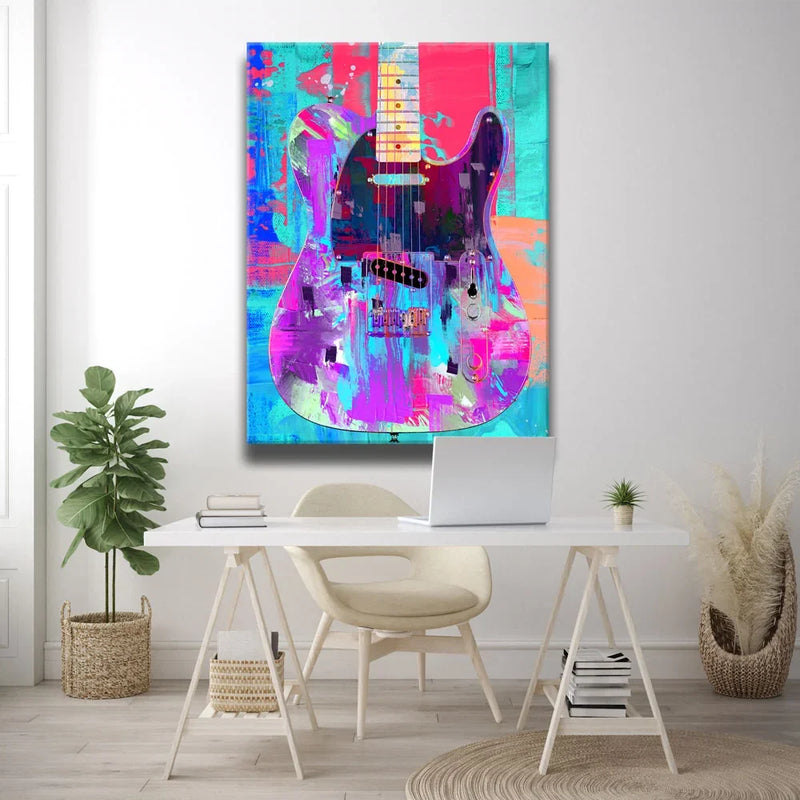Painted Telecaster Guitar