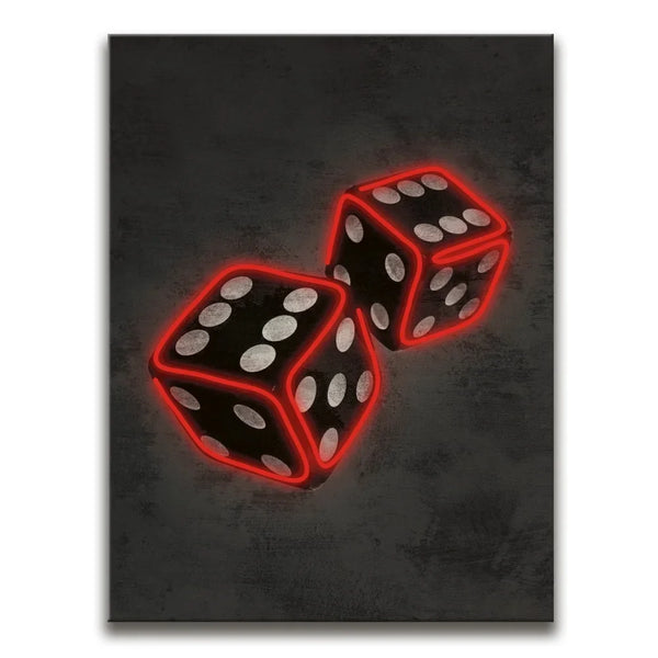 Red Dice - Neon Style