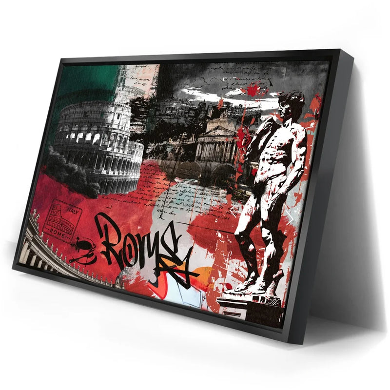 Rome Collage - Calligraphy