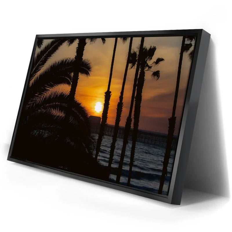 Sunset Between Palms