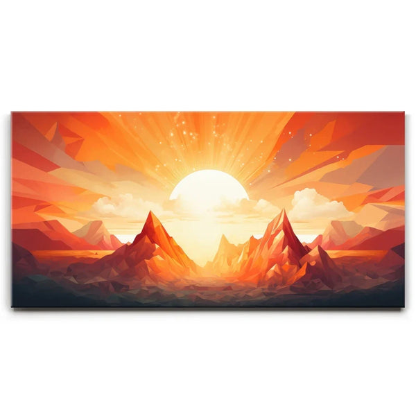 Sunset Over The Mountain