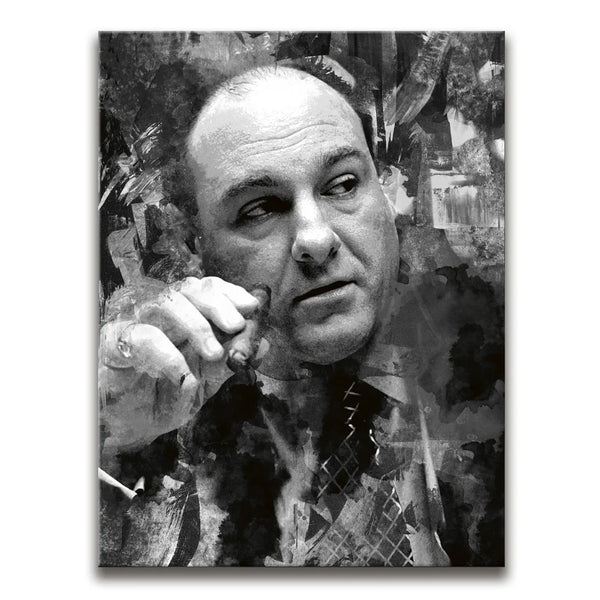 Tony Soprano Wall Art - Black and White