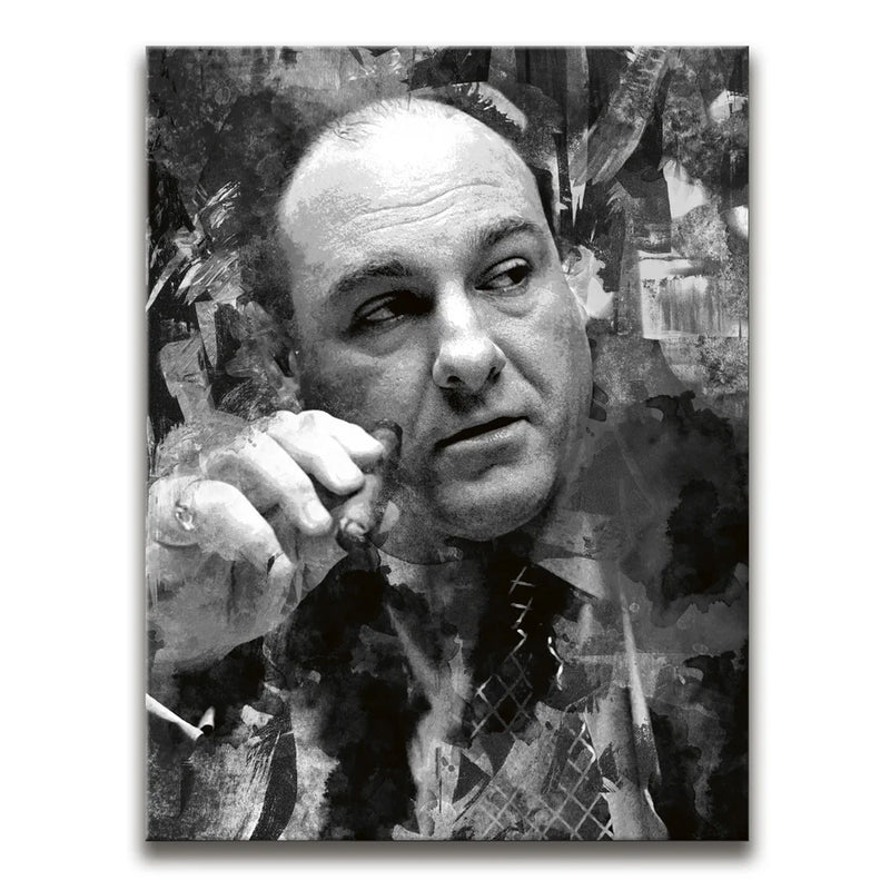 Tony Soprano Wall Art - Black and White