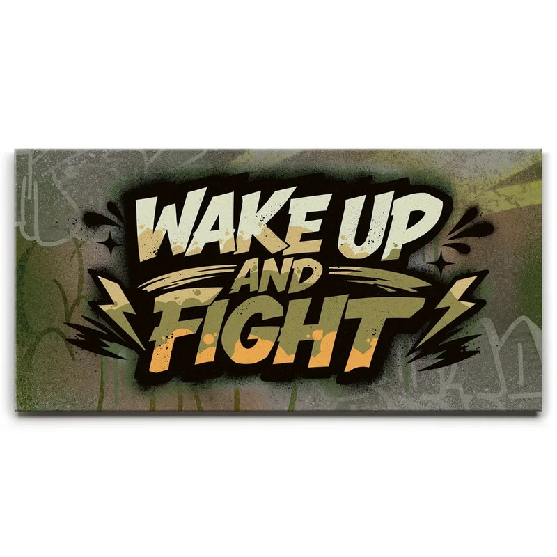 Wake Up And Fight, Camo - Graffiti
