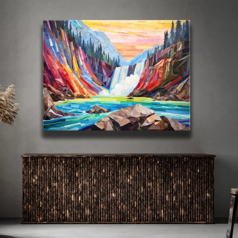 Waterfalls - Paper Design Style