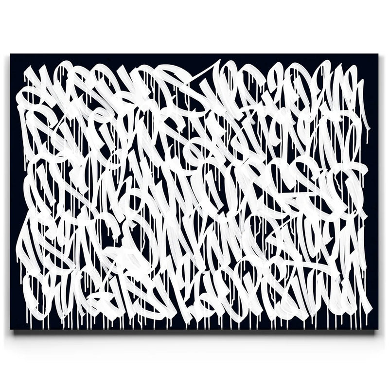 White Drip - Calligraphy