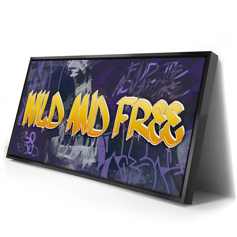 Wild and Free - Purple - Graffiti