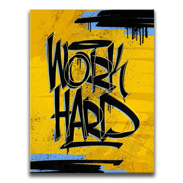Work Hard - Calligraphy